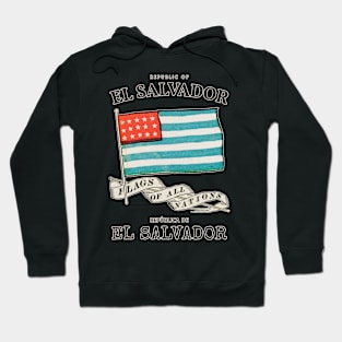 Antique El Salvador Country Flag Hoodie